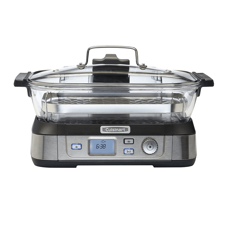 COOKFRESH GLASS STEAMER (STAINLESS STEEL AND BLACK)